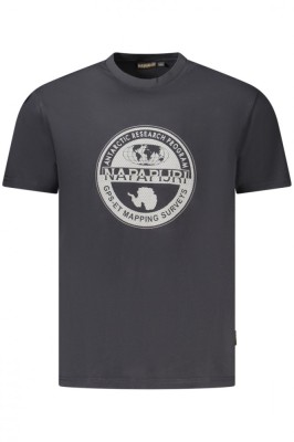 Napapijri Tricou S-Bollo barbati, cu imprimeu grafic, Regular Fit, Negru, S foto