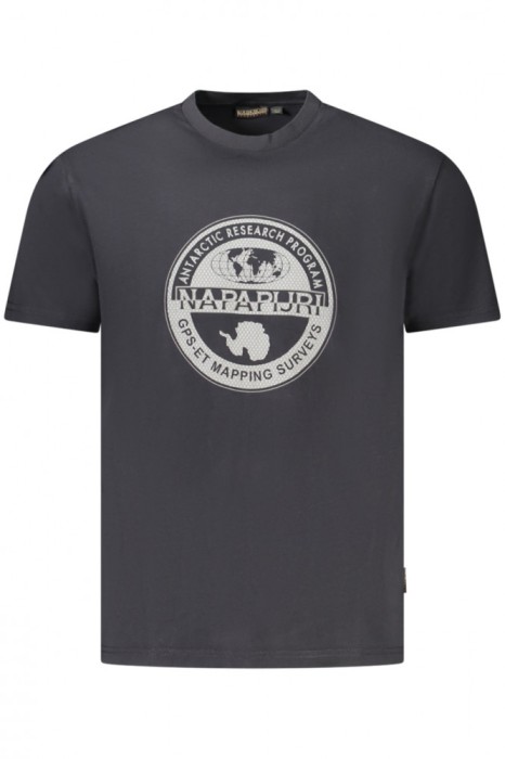 Napapijri Tricou S-Bollo barbati, cu imprimeu grafic, Regular Fit, Negru, S