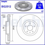 DELPHI BG2512 Disc frana