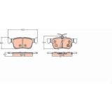 Placute frana Honda Civic X Liftback (Fc, Civic X Sedan (Fc ), 1.0 VTEC, 1.0 VTEC (FK6), 1.6 i-DTEC (FK9), 1.6 i-VTEC (FC5), 1.6 i-VTEC LPG, punte sp, Trw