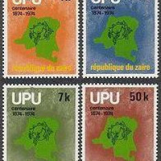 CENTENAR U.P.U.1974 - ZAIR - Yv.896-99 - MNH