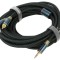 Cablu audio Jack 3,5mm - RCA x2 8m aurit negru