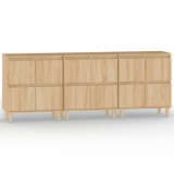 Dulapuri, 3 buc, stejar sonoma, 60x35x70 cm, lemn prelucrat