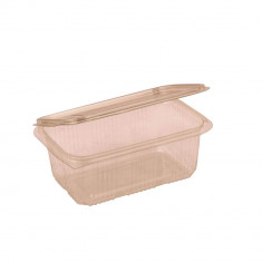 Caserole Capac Atasat, 130x192x72 mm, 100 Buc/Set, 1000 ml, Plastic Transparent, Caserole de Unica Folosinta, Caserole cu Capac din Plastic, Caserole