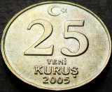 Cumpara ieftin Moneda 25 YENI KURUS - TURCIA, anul 2005 * cod 1143, Europa