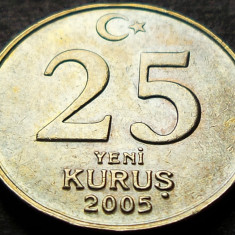 Moneda 25 YENI KURUS - TURCIA, anul 2005 * cod 1143