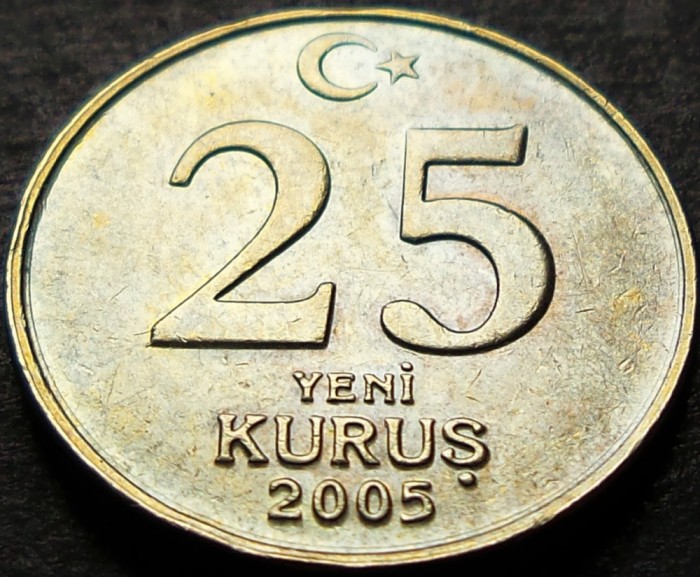 Moneda 25 YENI KURUS - TURCIA, anul 2005 * cod 1143
