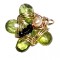 B342. Pandantiv de Lux Fluturas cu Peridot, culoare Verde, 2 cm