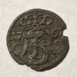 Polonia 1 schilling/ solidus 1757 August lll Sas