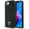 Husa originala Guess iPhone 16e Grained PU Triangle Logo MagSafe, negru, GUHMPSE4PGTSPSK