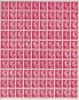 ROMANIA 1945/47 LP 187 MIHAI I UZUALE HARTIE ALBA VALOAREA 15 LEI VIOLET DESCHIS COALA DE 100 TIMBRE STARE MNH, Nestampilat