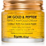 Farmstay 24K Gold &amp; Peptide Perfect Ampoule Cream cremă hidratantă &icirc;mpotriva &icirc;mbătr&acirc;nirii pielii 80 ml