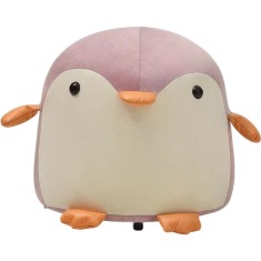 Taburet Pentru Copii, in Forma de Pinguin Roz