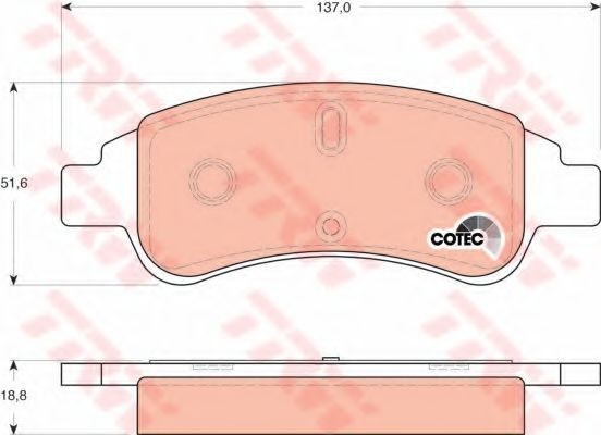 Set placute frana,frana disc CITROEN C3 I (FC) (2002 - 2016) TRW GDB1563