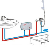 Boiler electric instantaneu GEYSER In-line, 5000 W, dus si chiuveta