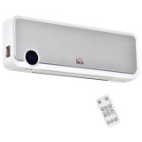 HOMCOM Aerotermă de Perete cu 3 Moduri, Timer 12h și Oscilație 30&deg;, 56x18,5x11,7 cm, Argintiu | Aosom Romania