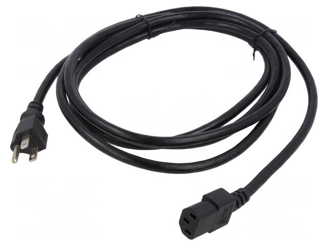 Cablu Alimentare NEMA 5-15 10A 2.3m Negru
