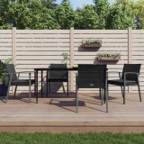 vidaXL Set mobilier de grădină cu perne, 5 piese, poliratan și oțel
