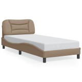 Cumpara ieftin Cadru de pat fara saltea, Hvar, cappuccino, 90x200 cm, piele ecologica