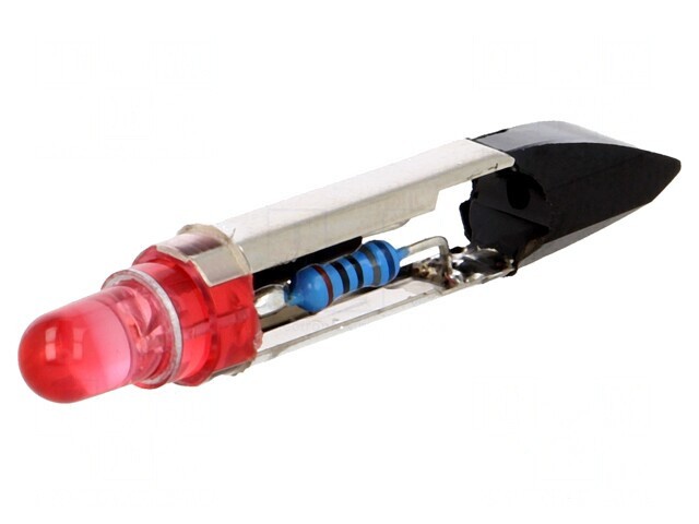 Lampă LED roșie 12V T6.8