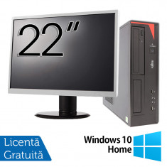 Pachet Calculator Fujitsu E420 Desktop, Intel Core i5-4460 3.20GHz, 4GB DDR3, 500GB SATA, DVD-RW + Monitor 22 Inch + Windows 10 Home NewTechnology Med foto