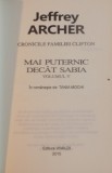 MAI PUTERNIC DECAT SABIA, VOL. V de JEFFREY ARCHER, 2015