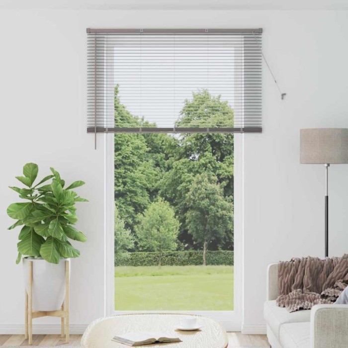Jaluzea pentru Fereastră Argintiu 135 x 220 cm Aluminiu