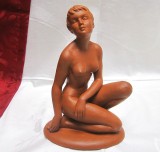BIBELOU FIGURINA FEMEIE NUD DIN CERAMICA 21 CM