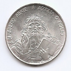 San Marino 1000 Lire 1980 (Saint Benedict) Argint 14.6 g/835, 31.4 mm KM-112 (2)