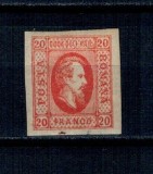 1865 - Alexandru Ioan Cuza, efigia in oval, 20 parale nestampilat