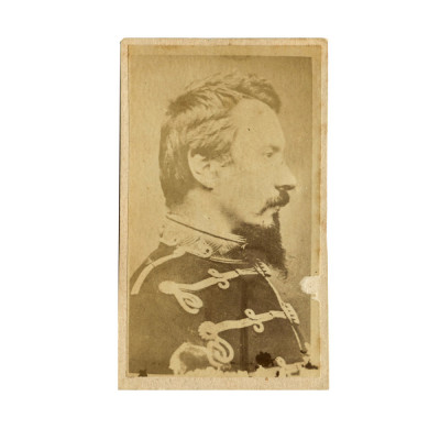 Domnitorul Alexandru Ioan Cuza, fotografie format carte-de-visite foto