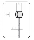 Cablu Frana Alligator MTB L-1700mm &Atilde;&tilde;1,6 Inox Inoxidabil Cod:463510050RM