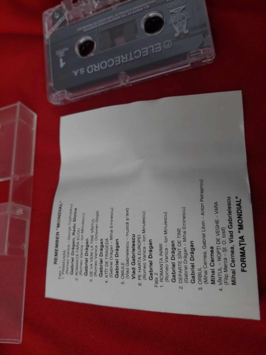 Caseta audio:REMEMBER MONDIAL 1988,caseta Originala Muzica Romaneasca STEREO