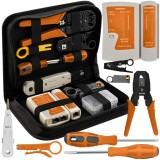 Trusa tester cablu retea RJ45/RJ11 Bigstren cu cleste si accesorii