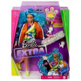Papusa Barbie Extra cu par albastru cret si accesorii fashion