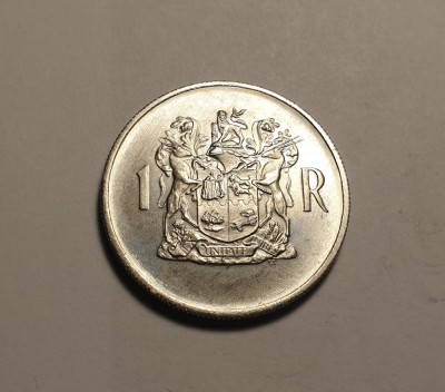 Africa de Sud 1 Rand 1969 UNC de Argint foto