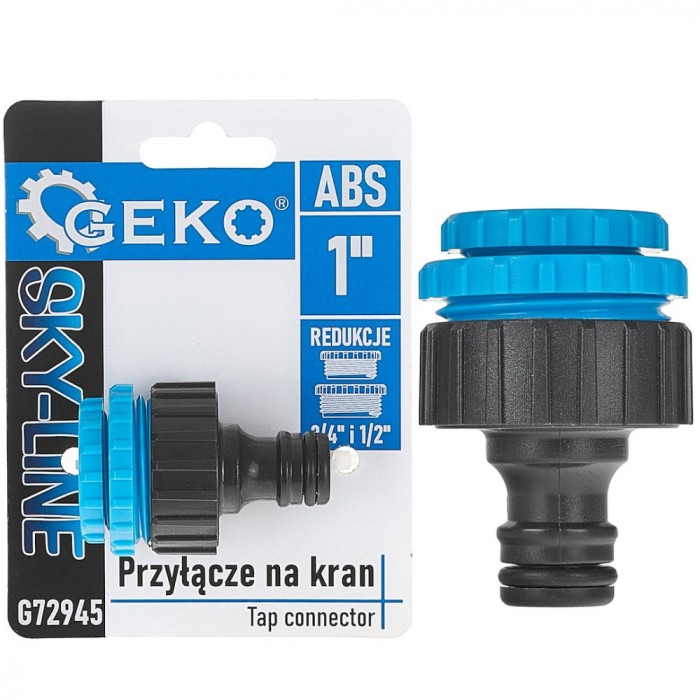 Conector de robinet de 1" cu reductie de 3 / 4" si 1 / 2" Sky-Line, Geko G72945