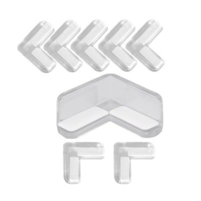 Set 8 protectii pentru colturi mobila, silicon, transparent, pentru siguranta copiilor foto