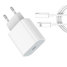 Set Incarcator SvodMedia&reg;️ Compatibil cu iPhone, USB-C 20W Fast Charger si Cablu USB-C Lightning, Compatibil cu iPhone 14 / 13 / 12 / 11 XS / X / 8 /