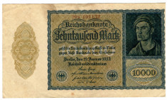 Bancnote Germania - 10 000 marci 1922 foto