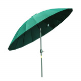 Cumpara ieftin Outsunny Umbrelă de Grădină și Terasă cu Manivelă, Verde, Ф255x240cm | Aosom Romania