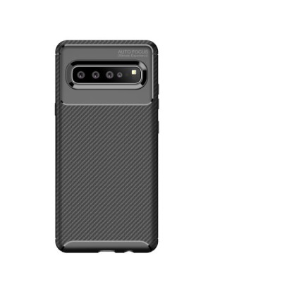 Husa Auto Focus Carbon Pentru Samsung Galaxy S10, G973 - Negru foto