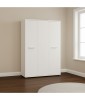Dulap Alb Dormitor Hera, 3 Usi, 123x50x187cm, Garantie 3 Ani, Livrare Gratuita