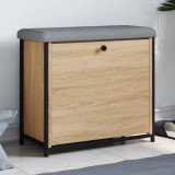 Cumpara ieftin Bancă pantofi cu sertar rabatabil, stejar sonoma, 62x32x56 cm