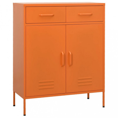 vidaXL Dulap de depozitare, portocaliu, 80x35x101,5 cm, oțel foto