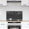 Contrablat Bucatarie Gri Inchis 70x40x0.6cm Sticla Securizata vidaXL Protectie Perete Rezistent Caldura Montaj Facil