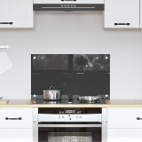 Contrablat Bucatarie Gri Inchis 70x40x0.6cm Sticla Securizata vidaXL Protectie Perete Rezistent Caldura Montaj Facil