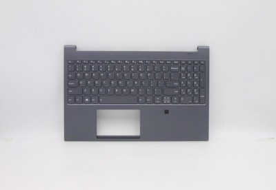 Carcasa superioara cu tastatura palmrest Laptop, Lenovo, Yoga 9-15IMH5 Type 82DE, 5CB0Z42400, 46M.0LHCS.0034, Storm Grey, iluminata, layout US foto