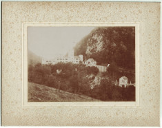 Manastirea Tismana jud. Gorj fotografie veche pe carton cca. 1900 foto