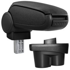 [pro.tec] Marca specifica pentru cotiera auto Opel Corsa E - cotiera auto - cu compartiment pentru depozitare - tesatura - negru HausGarden Leisure foto